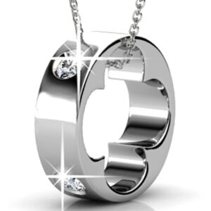 Krystal Couture Ring Pendant Necklace Embellished with SWAROVSKI® Crystals