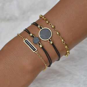 Bohemian 4-Piece Charm Bead Bracelet Set